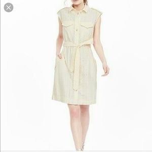 Banana Republic Eyelet utility shirt dress size 6